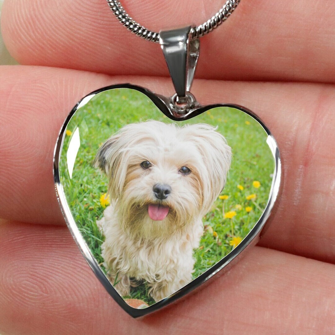 Custom Dog Photo Necklace, Dog Mom Necklace, Personalized Dog Photo