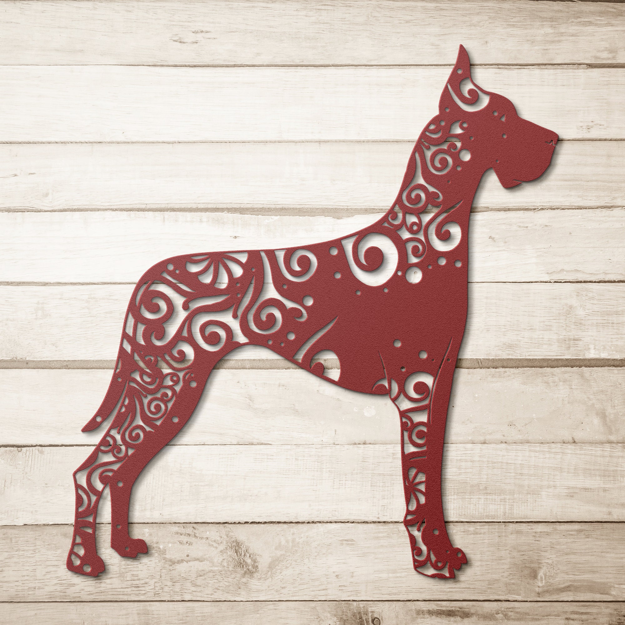 Great Dane Wall Art, Metal Great Dane Sign, Great Dane Home Decor