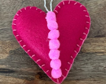 Handmade Felt Heart Ornament
