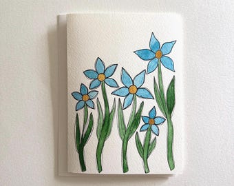 Hand Painted Watercolor Floral Card: 5x7 Blank Greeting Card - Etsy