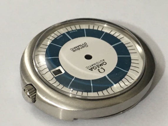 Omega Geneve Dynamic white and Blue Dial Auto Gents Complete | Etsy Ireland