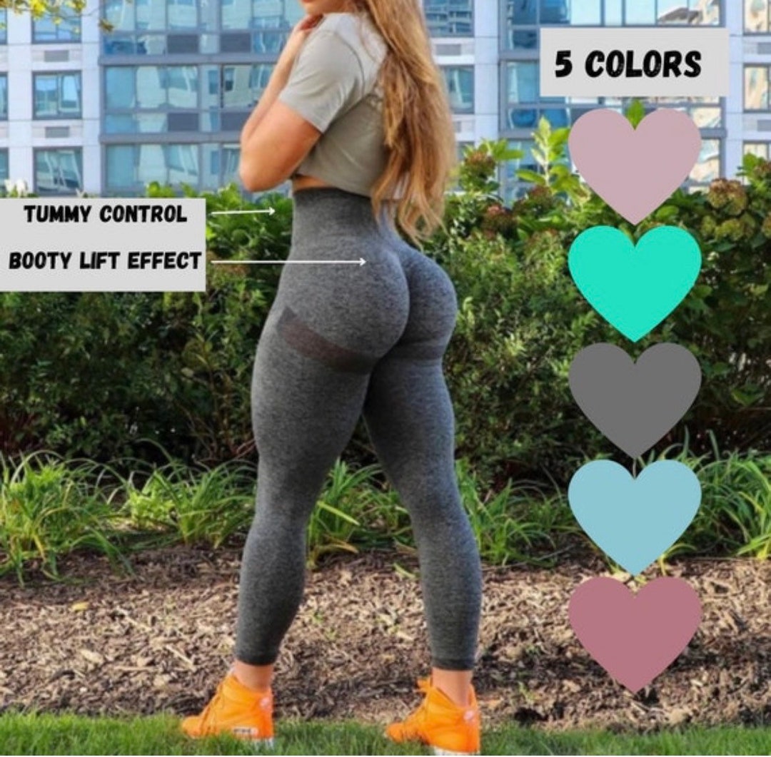LADIVA FIT Women Scrunch Butt Lifting Seamless Leggings for Woman High  Waisted Booty Workout Yoga Pants Butt Lift Textured Tights 