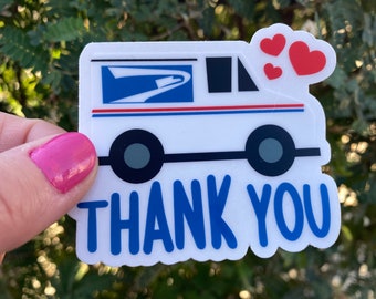 Adesivo recortado de agradecimento para carteiro do Serviço Postal dos EUA (USPS) - Presente para carteiros do Serviço Postal Americano!
