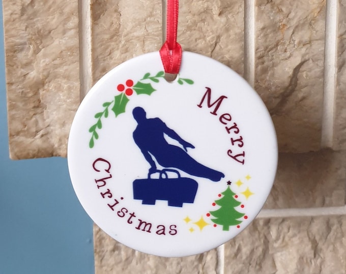 Gymnastics Christmas tree decoration with lovely Gymnast Christmas design