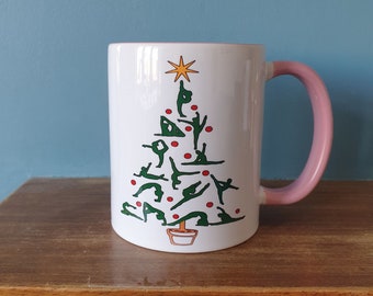 Gymnastics mug with lovely Christmas Gymnast themed design