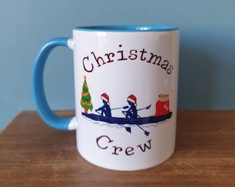 Rowing mug with lovely Christmas Crew Rowing design