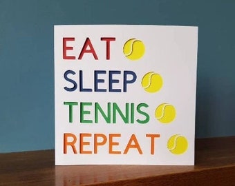Tennis birthday card / greetings card. Ideal for All tennis lovers!