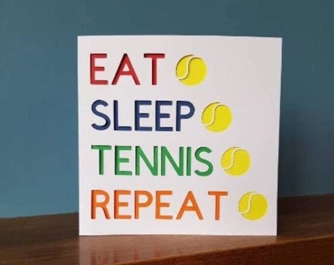 Tennis birthday card / greetings card. Ideal for All tennis lovers!