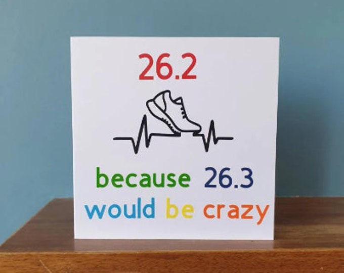Marathon card / greetings card. Ideal for all runners and sports lovers!