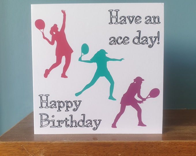 Tennis birthday card / greetings card. Ideal all tennis lovers!