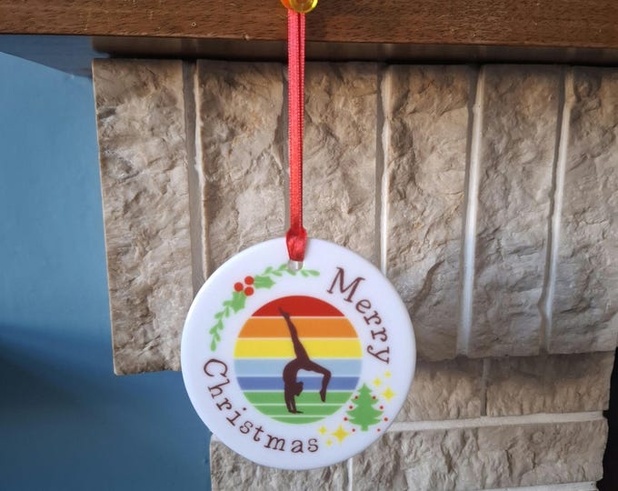 Gymnastics Christmas tree decoration with lovely Gymnast Christmas design