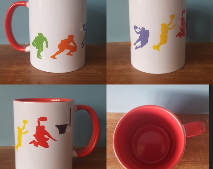Basketball mug with lovely Basketball themed design.