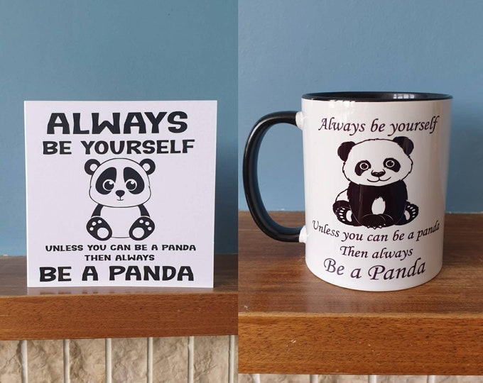 A lovely Panda mug with Panda theme and wording. Comes with a greetings card