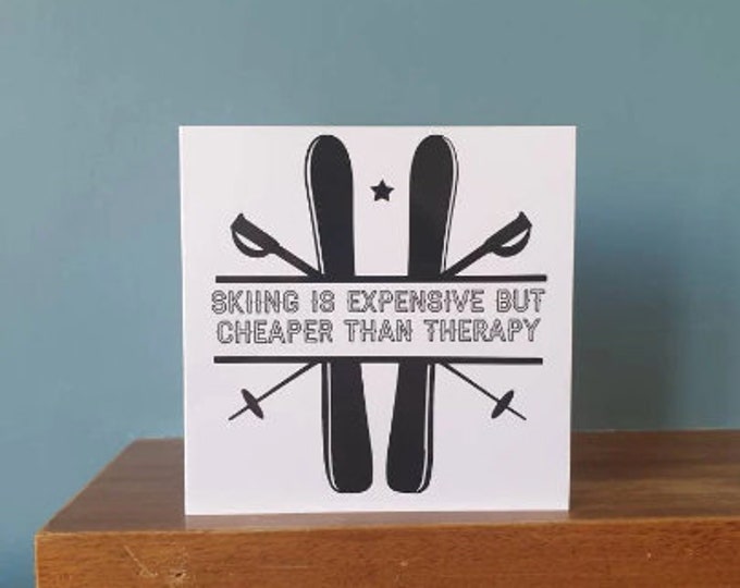 Skiing theme Birthday / greetings card