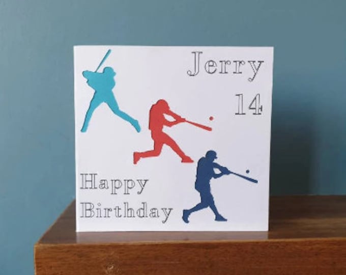 Baseball birthday card / greetings card. Ideal for sports fans