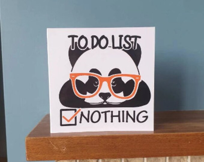 Greetings card / birthday card with lovely Panda design.
