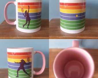 Ladies tennis mug with lovely sunset design