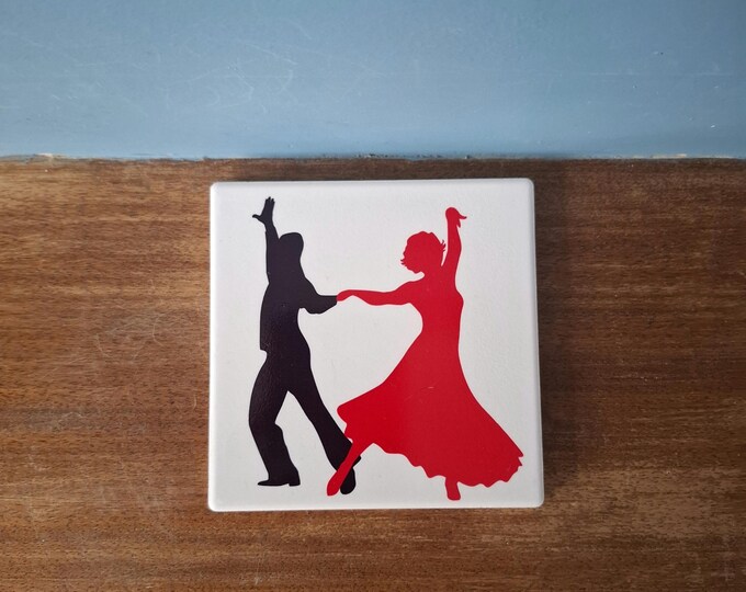 Ballroom Dancing ceramic drinks coaster with a lovely Dancer themed design.