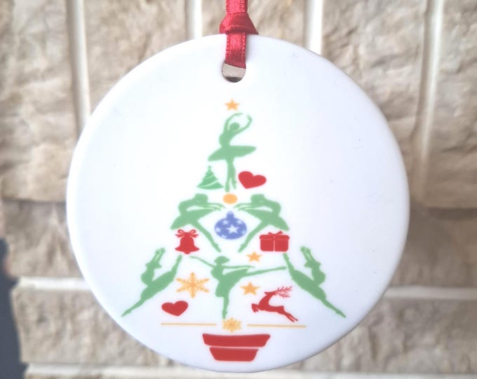 Ballerina dancer Christmas tree decoration with lovely Ballet themed Christmas design