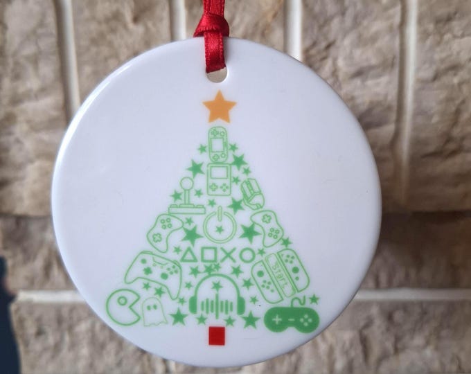 Gaming themed Christmas tree decoration
