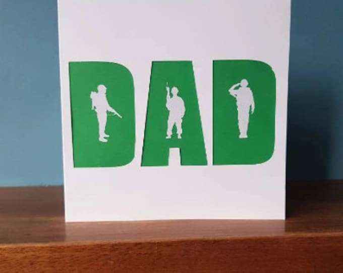 Dad's army / forces birthday / greetings card/  Father's Day card. Ideal for all dad's!