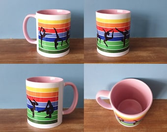 Gymnastics mug with lovely Gymnast and sunset design