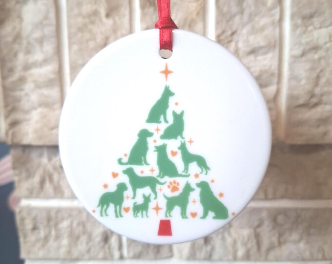 Dog themed Christmas tree decoration
