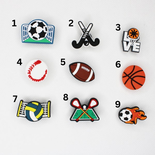 Sports Game Ball Croc Charms