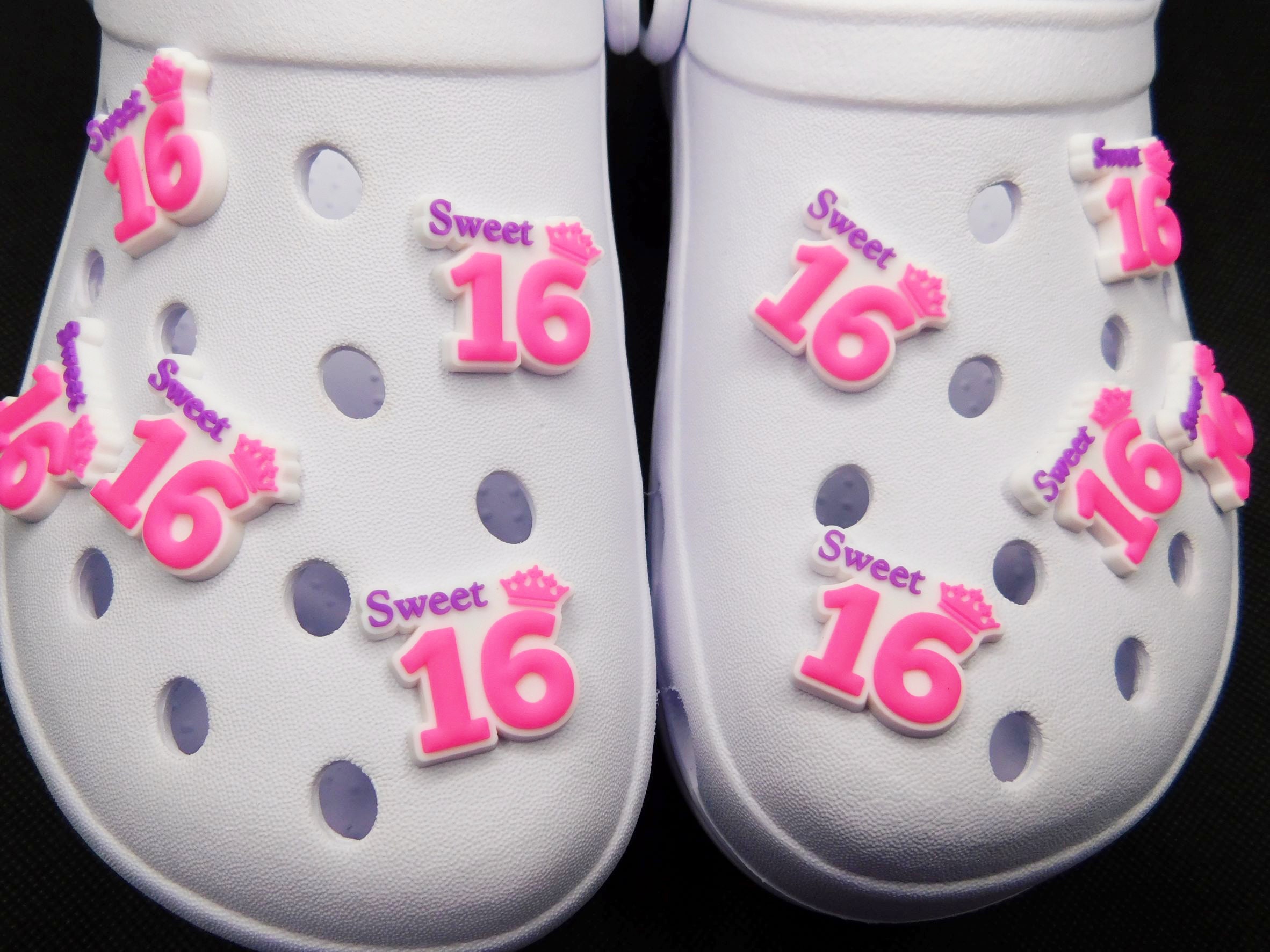 Crenics Hot Pink Sweet 16 Birthday Decorations for Girls - Happy Sweet 16  Bir