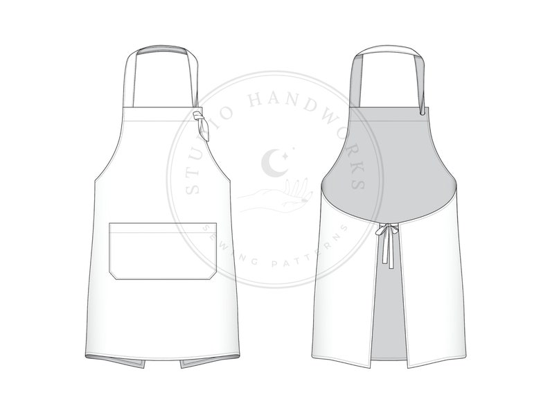 PDF Apron Sewing Pattern Easy Sewing Pinafore Tutorial Instant Download Pinafore Epattern Plus Size XXS-5XL image 3