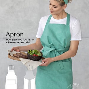 Pinafore Apron Sewing Pattern PDF: Easy DIY Tutorial (XXS-5XL)