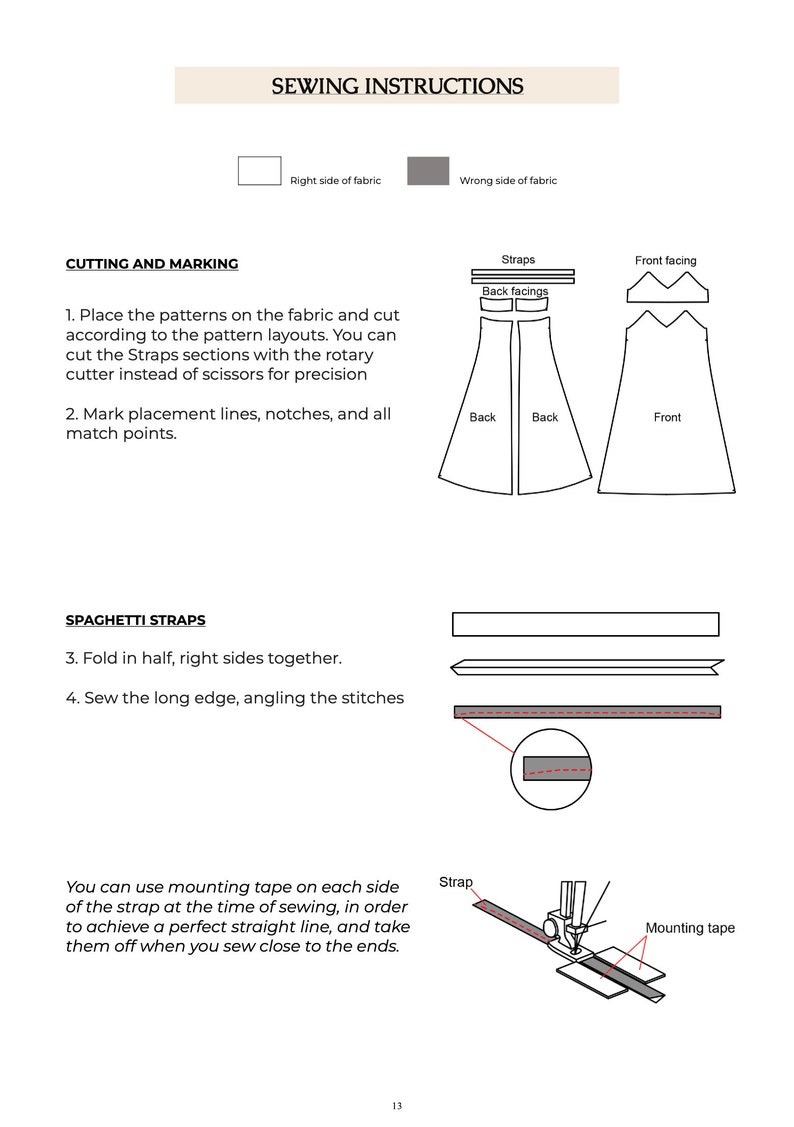 Onderjurk naaipatroon PDF / Midi zonnejurk DIY-tutorial / beginnersvriendelijke indiepatronen A0 A4/US Letter afbeelding 5