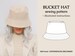Bucket Hat Sewing Pattern PDF / Easy Sun Hat Tutorial / DIY Fisherman Summer Hat 5 Sizes (Unisex Xs thru XL) - Instant Download 