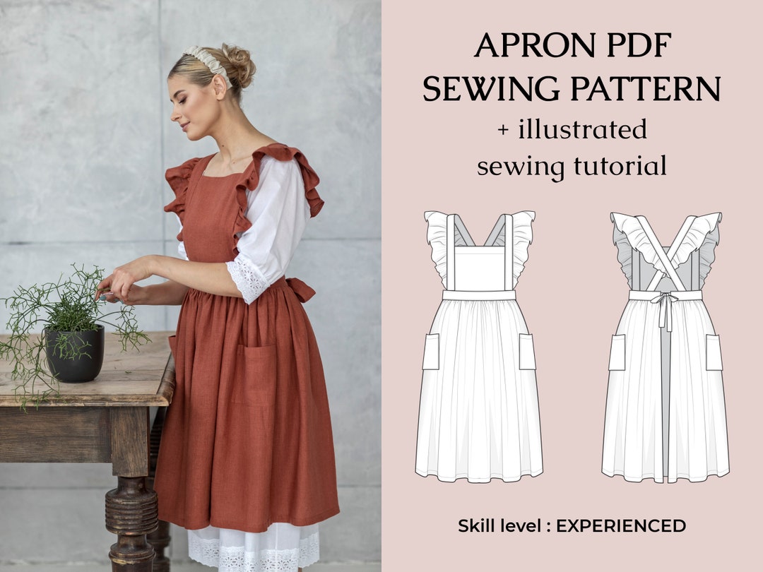 PDF Sewing Pattern Apron / Pinafore Patterns Plus Size / Instant Download  Tutorial Sizes XXS Thru 5XL 00-34 US -  Denmark