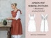 PDF Sewing Pattern Apron / Pinafore Patterns Plus Size / Instant Download Tutorial Sizes XXS thru 5XL (00-34 US) 