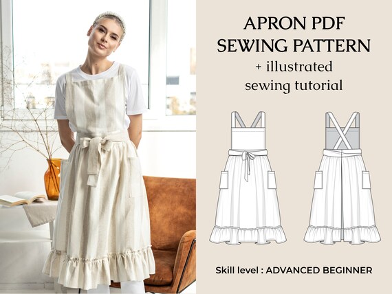 Apron Pattern, WOMENS Apron Sewing Pattern, Apron Patterns, Patterns for  Aprons, Simple Apron Pattern, Retro Apron Pattern APRON LADIES (Instant  Download) 