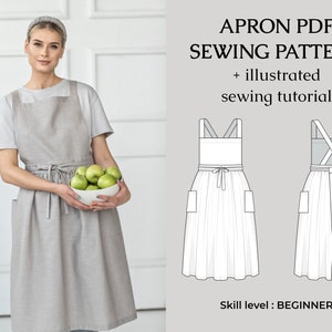 FREE PATTERN😍 Diy sew Cute Apron  Easy Sewing Tutorial for Beginner 