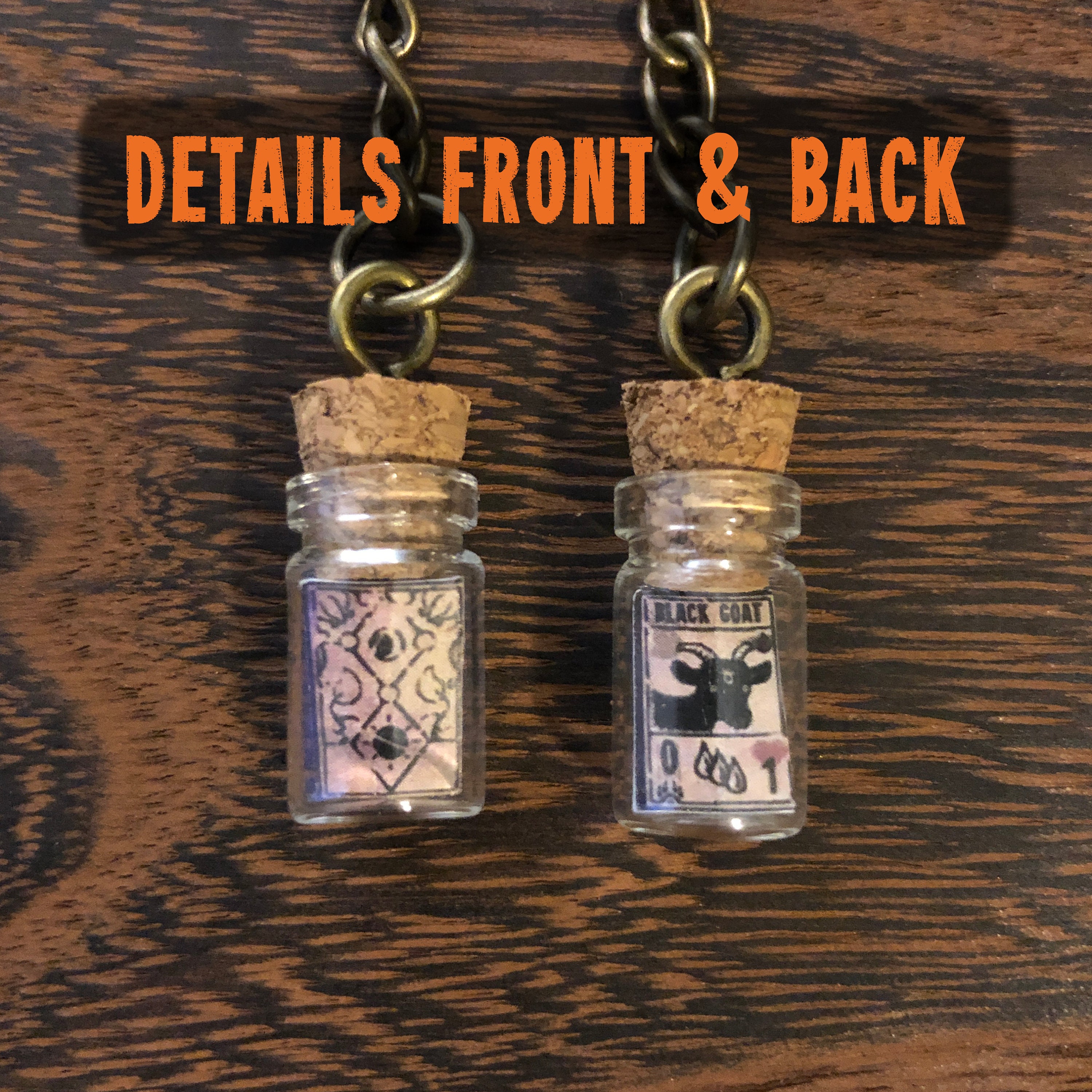 INSCRYPTION Keychain Card in a Bottle Squirrel Black Goat Boulder ...