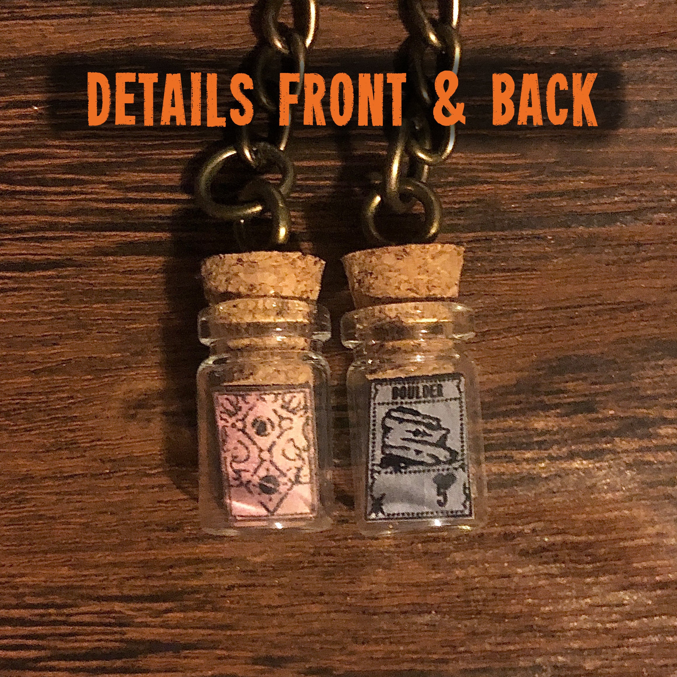 INSCRYPTION Necklace Card in a Bottle Squirrel Black Goat Boulder ...