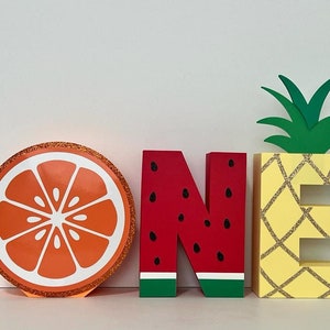 fruit party, fruit birthday, fruit 3D letter, personalized letters, twotti fruit, theme party, 3D letter, paper decor