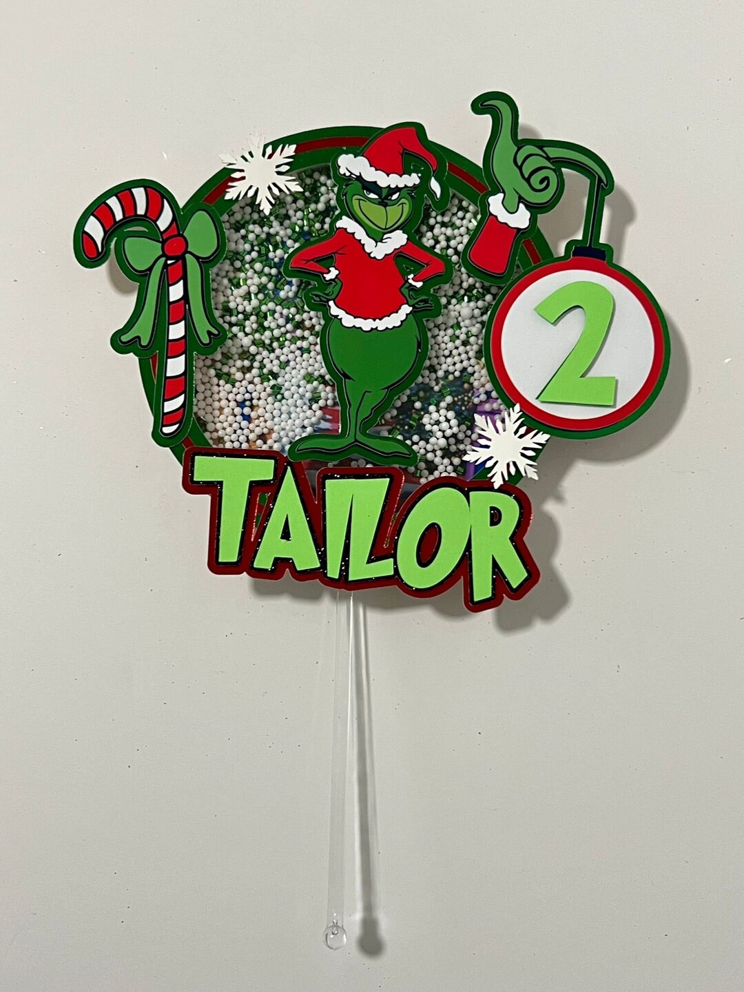 Grinch Cake Topper, Grinch Party, Grinch Birthday Party, Cake Topper ...