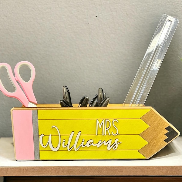 Personalized Teacher Desk Caddy, Desk Caddy, personalized teacher gift, teacher, custom teacher gift, teacher name, teacher appreciation