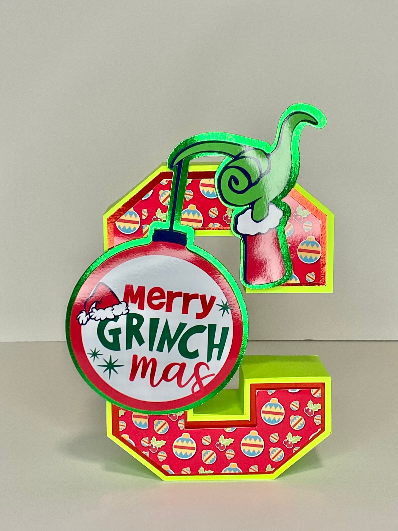 Christmas Decor Grinch Grinch Decor 3d Letter Paper 3d Etsy