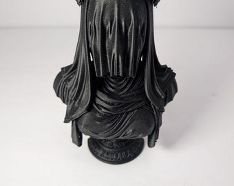Set of 2 - Shrouded Maiden Book Holder – Gothic Horror Library Decor – Veiled Woman Bust