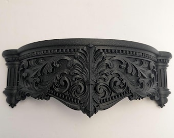 Gothic Floating Shelf – Ornate Victorian Filigree Wall Decor – 10.5" Wide
