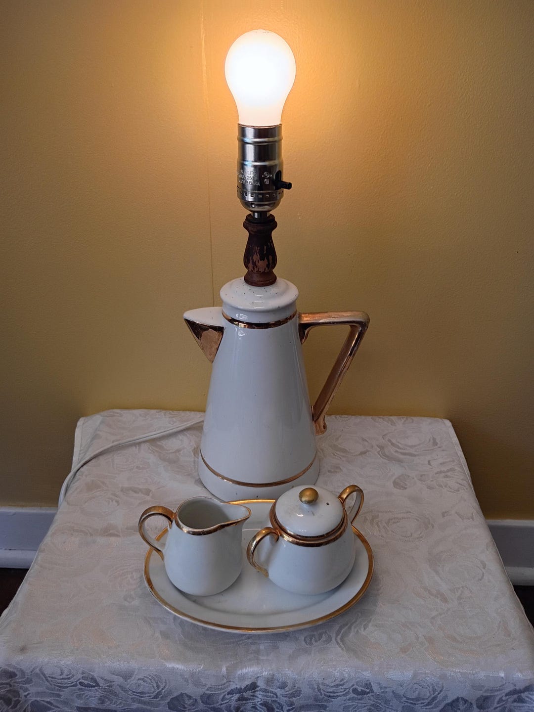 Vintage Coffee Pot Lamp Set: 1960s Kitchen Decor Made by Noritake ...