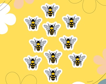 Bumblebee Stickers: Tiny Die-Cut Bee Decals, Planner Stickers