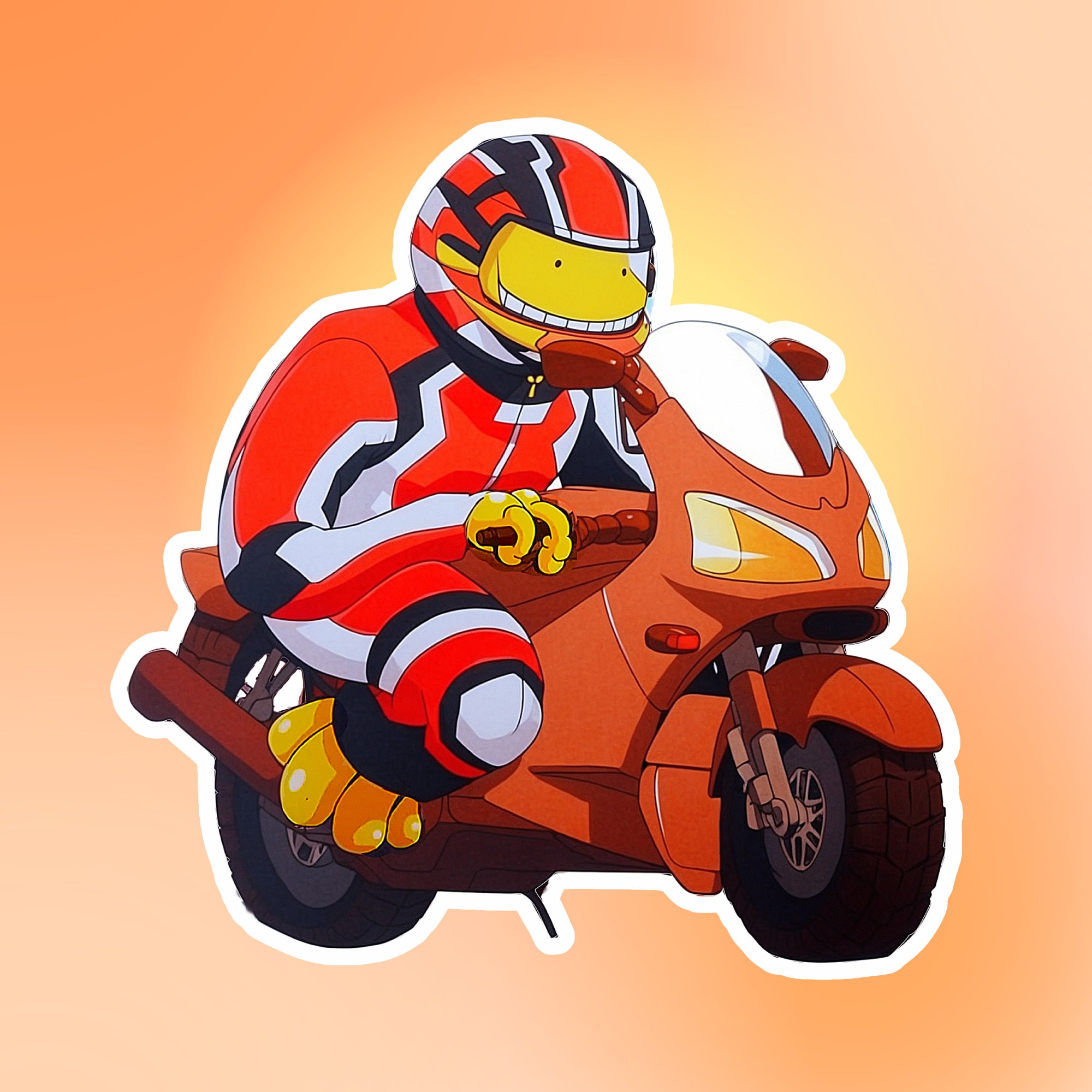 【コウスケさん】リクエスト分カッティングステッカー 多色50枚 Koro Sensei Biker Sticker – Assassination Classroom Anime Art - Etsy