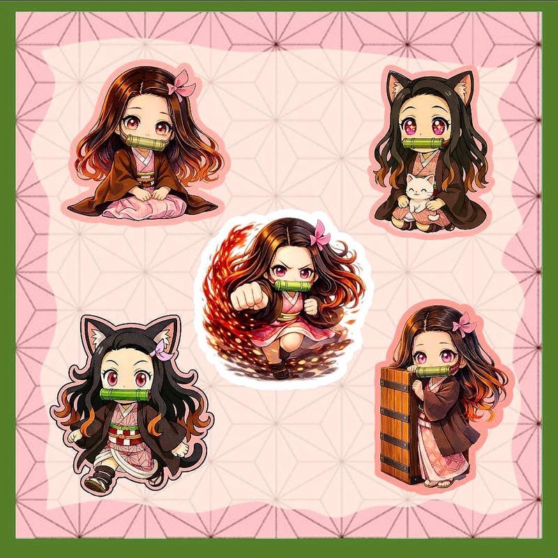 Nezeko Sticker Nezuko Stickers - Etsy