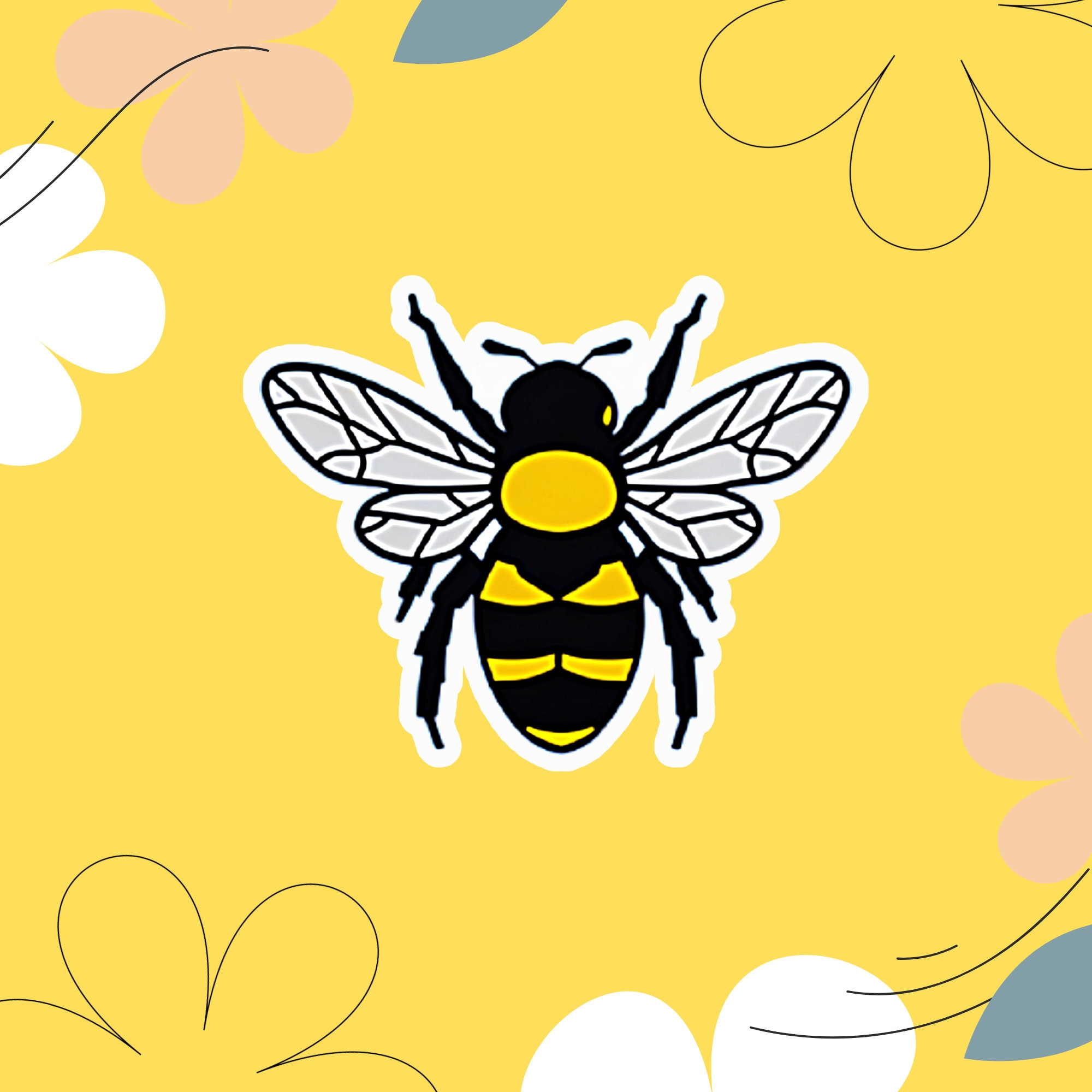 Bumblebee Stickers: Tiny Die-cut Bee Decals, Planner Stickers - Etsy